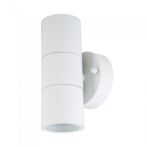 Support mural double pour spot LED V-TAC 2 x GU10, arrondi, blanc mat, IP44