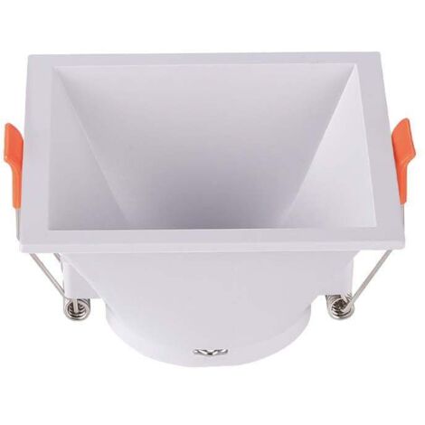 Support de spot LED encastrable carré V-TAC GU10 à section carrée, couleur blanche