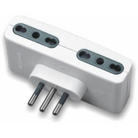 Adaptateur multiprise 4 voies V-TAC 10/16 A 2P+T, prise double passage 16 A 2P+T