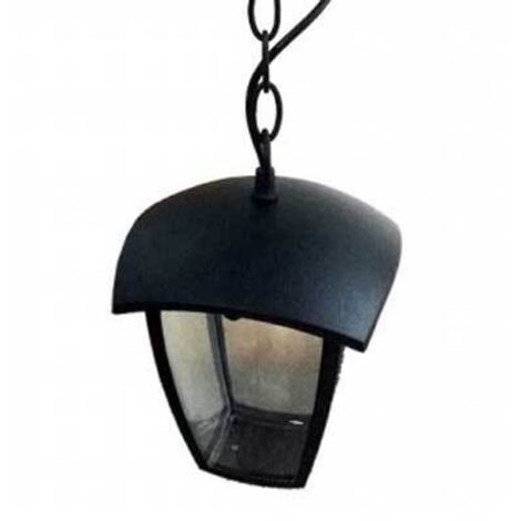 V-Tac – Lampe de suspension extérieure E27 en aluminium et verre noir – Indice de protection IP44 – Hauteur 720 mm – 7058 - vt-735
