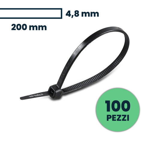Attache-cable pour câblage 4.8x200mm noir 100pcs V-TAC - sku 11177 (1/10)