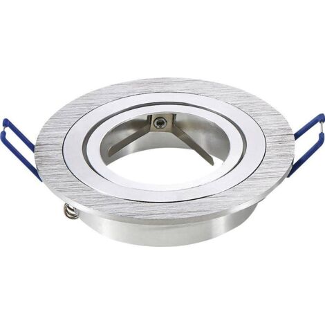 V-Tac – Cadre de montage pour spot encastrable intérieur – 1 anneau de maintien puissant – Pour ampoule GU10/GU5.3 – IP20 argent (1/8)