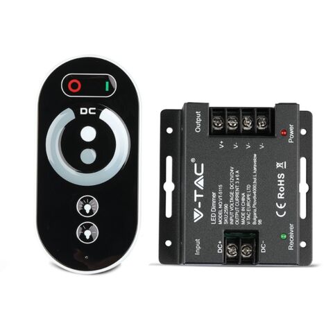 V-TAC VT-5115 Contrôleur de gradateur RF pour bande LED avec télécommande touch - SKU 2590 (1/5)