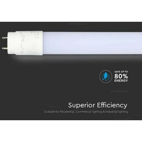 V-TAC VT-6072 Tube néon LED 9W T8 G13 60CM nanoplastique blanc