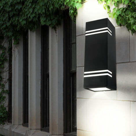 Paroi Fitting Lisse GU10 Corps en acier Carré Noir 2 Direction I - Mod VT-7662