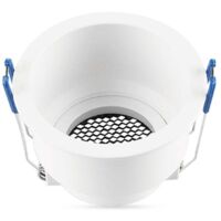 Support de spot encastré rond V-TAC GU10 avec grille nid d'abeille antireflet