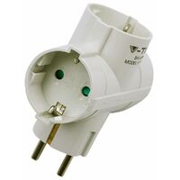 Adaptateur multiprise avec 3 prises avant 2 10A et une prise 10A