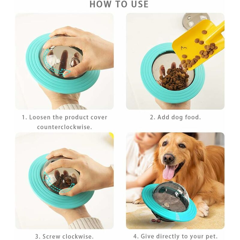 Puzzle Toys for Middle-Size Dogs 6.45inch, Nontoxic Bite-Resistant Dog  Treat Feeder, Training Treat Dispenser Ball, Interactive Treat Dispensing  Dog