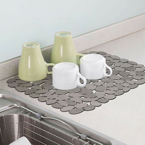 Pebble Sink Mat for Stainless Steel/Ceramic Sinks, PVC Eco