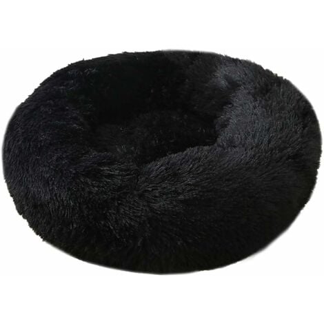 Pet Bed For Cats And Dogs Round Plush Dog Bed Donut Shaped Cat Bed