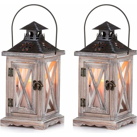 10 Vintage Rustic Decorative Electric Candle Lantern Lamp with LED Candle  Light for Indoor and Outdoor Decor, Battery Powered Candles Great for  Wedding Centerpieces, Garden and Home (12, Style 8) 