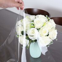 Clear Vinyl Tablecloth Protector Waterproof/Oil-Proof Rectangle Plastic Transparent Sheet Table Cover 54X120 Inch