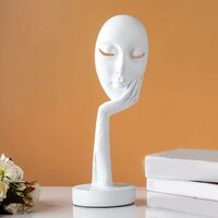 Jewelry Resin Statue Mask Figurines Nordic Abstract Art Jewelry Creative Home Decoration