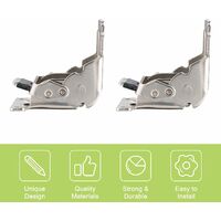 Self-Locking Folding Hinge, 2 Pcs Silver Stainless Steel Folding Support Bracket Lock Extension Tabl