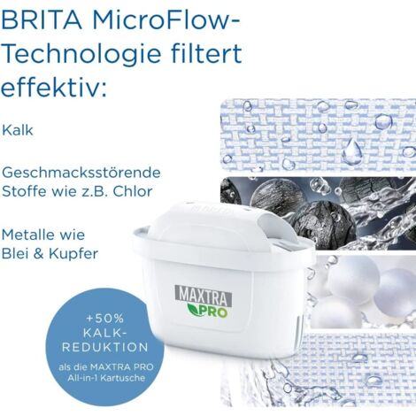 Maxtra 3er Extra Pack Pro Brita Wasserfilter Kalkschutz