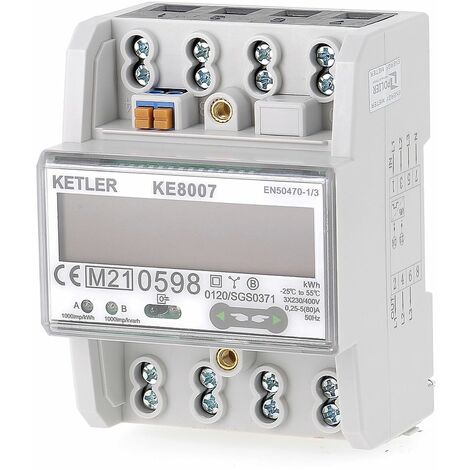 Compteur électrique 80A monophasé KETLER - KE8003