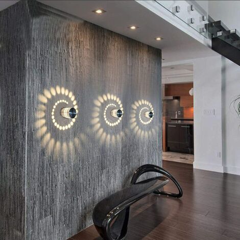 Applique Murale LED Orientable - 3W, Blanc Chaud 3000K - Lot De 2 - Interrupteur Intégré - Pour Chambre, Salon, Couloir