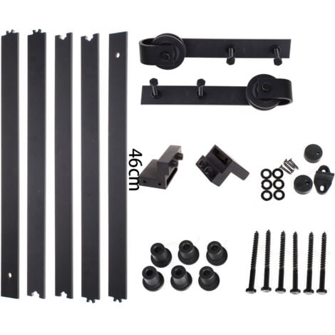 230CM Quincailleri Kit de Rail pour Porte Coulissante Ensemble Industriel pour Porte Suspendue