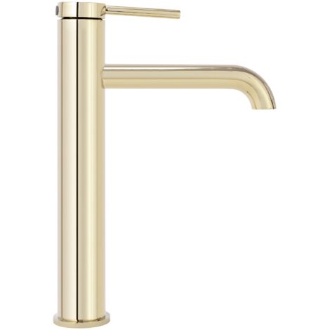 Robinet De Lavabo Melia White Gold High Mitigeur Salle De Bain En