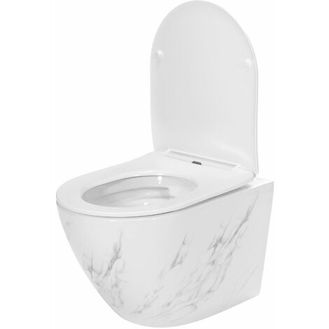 CUVETTE WC SUSPENDUE REA CARLOS NATURE MARBLE
