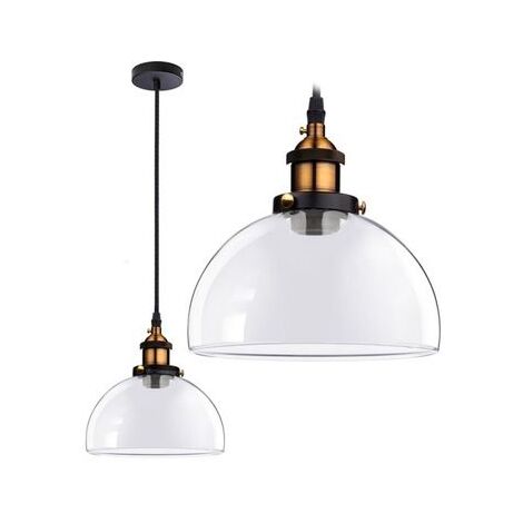LAMPE SUSPENDUE APP046-1CP VERTO C VERRE TRANSPARENT 25X28 CM E27 (1/5)