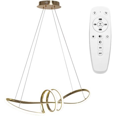 LAMPE SUSPENDUE APP824-CP MODERNE OR LED + TÉLÉCOMMANDE 1-POINTS DE LUMIÈRE 70 W 73X25CM REGLABLE (1/5)