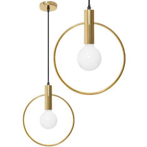 LAMPE SUSPENDUE APP485-1CP OR BAGUE 1-POINTS DE LUMIÈRE E27 28X28X35-95CM REGLABLE (1/5)
