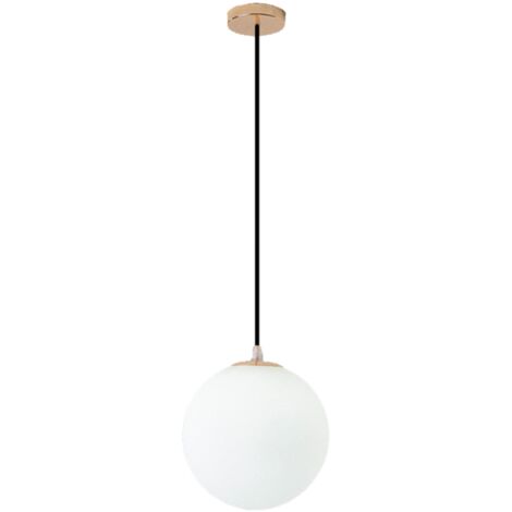 LAMPE SUSPENDUE APP1249-1C NOIR OR MÉTAL VERRE BALLE E27 1-POINTS DE LUMIÈRE (1/5)