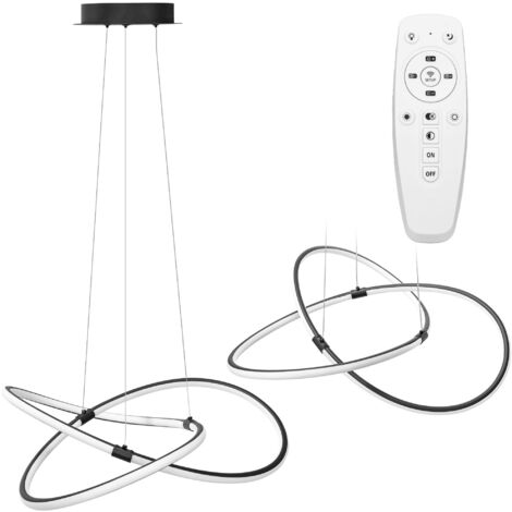 LAMPE SUSPENDUE APP1193-CP NOIR PLASTIQUE LOOP LED 113W + TÉLÉCOMMANDE (1/5)