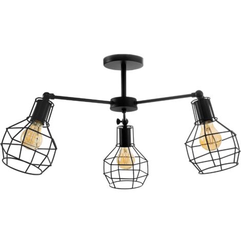LAMPE SUSPENDUE APP734-3C MÉTAL LOFT 3-POINTS DE LUMIÈRE E27 (1/5)