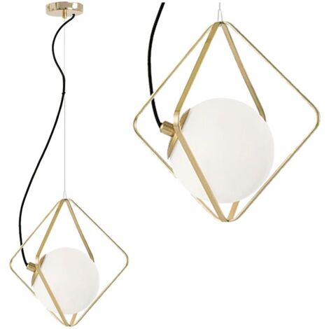 LAMPE SUSPENDUE APP1017-1CP OR 1-POINTS DE LUMIÈRE E27 34X34CM REGLABLE (1/5)