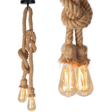 LAMPE SUSPENDUE APP419-2CP CORDE 1-POINTS DE LUMIÈRE E27 100CM REGLABLE (1/5)