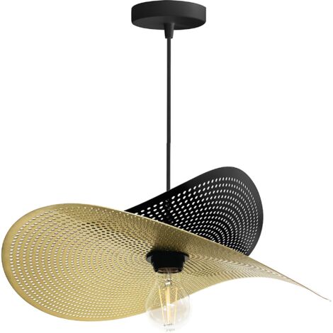 LAMPE SUSPENDUE APP1471-1CP NOIR/OR E27 (1/5)