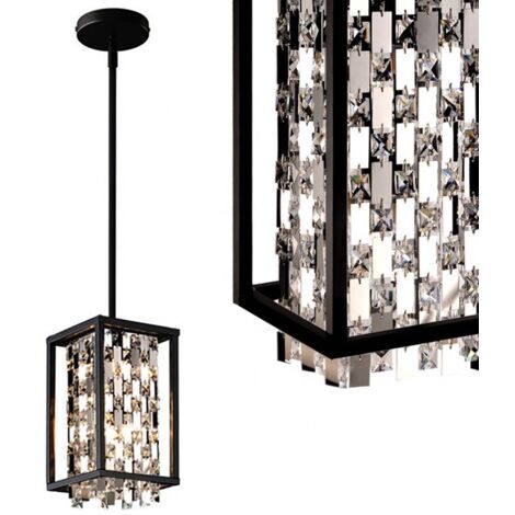 LAMPE SUSPENDUE APP1110 PERPENDICULAIRE MÉTAL NOIR E27 1-POINT LUMINEUX (1/5)
