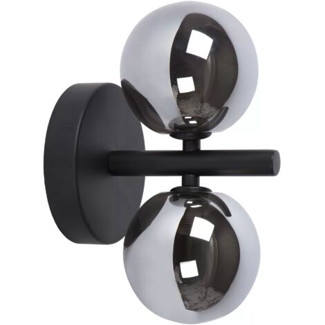 APPLIQUE MURALE APP1162-2W NOIR MÉTAL VERRE BALLES E27 1-POINTS DE LUMIÈRE (1/5)