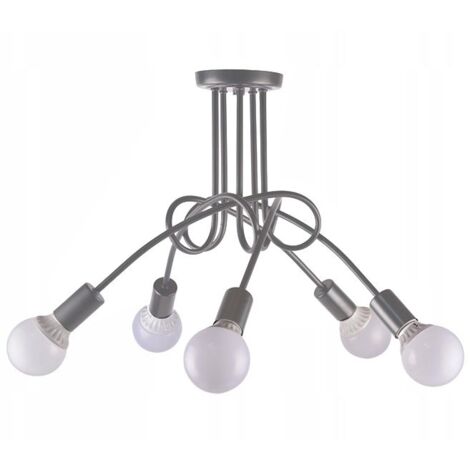 LUSTRE 392252 PARADISE 5 MÉTAL GRIS E27 5-POINTS LUMINEUX (1/5)