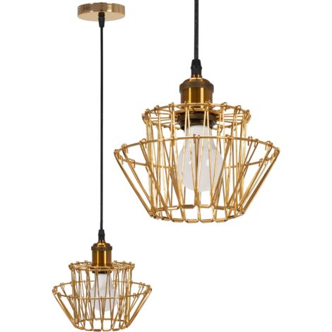 LAMPE SUSPENDUE APP942-1CP KIT OR 36CM 1-POINTS DE LUMIÈRE E27 20X20X17-97CM REGLABLE (1/5)