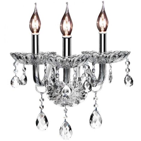 APPLIQUE MURALE 300759 CRISTAL BOUGIE 3-POINTS DE LUMIÈRE E14 (1/4)