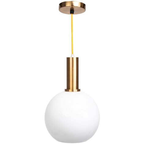 LAMPE SUSPENDUE APP666-1CP OR MÉTAL VERRE BALLE E27 1-POINTS DE LUMIÈRE (1/5)