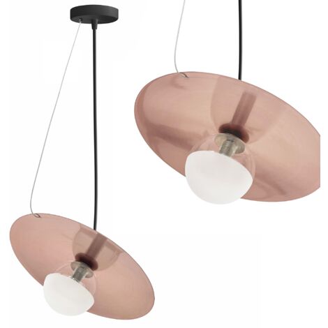 LAMPE SUSPENDUE APP1418-CP NOIR ROSE OR G9 (1/5)