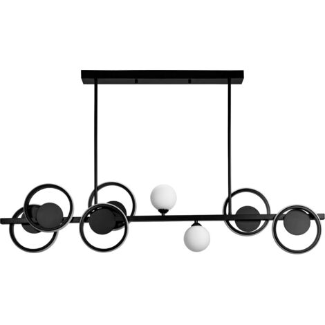 LAMPE SUSPENDUE APP1199 MÉTAL - PLASTIQUE NOIR LED VERRE (1/5)
