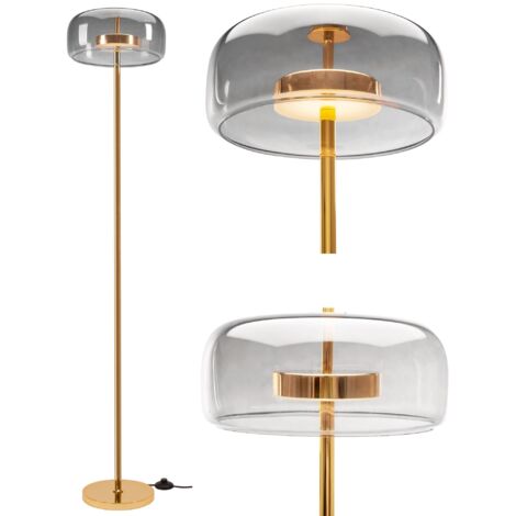 Toolight – Lampadaire LED métal avec verre or – 1 point lumineux – Finition résistante aux rayures – Pour éclairage intérieur moderne - 1-POINT (1/5)