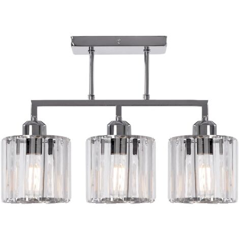 LAMPE SUSPENDUE 392228 GLAMOUR CHROME 3-POINTS DE LUMIÈRE E27 (1/5)
