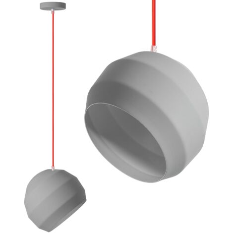 LAMPE SUSPENDUE APP382-1CP GRIS 1-POINTS DE LUMIÈRE E27 25X25X20,5CM REGLABLE (1/5)