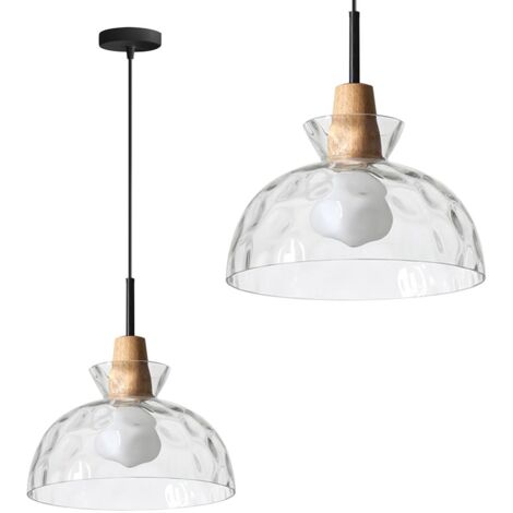 LAMPE SUSPENDUE APP1184-1CP C NOIR OR MÉTAL VERRE E27 1-POINTS DE LUMIÈRE (1/5)