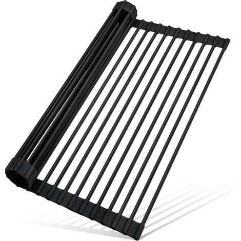 Lot De 2 Tapis D'évier En Caoutchouc - 31 X 26 Cm, Noir, Protège L'évier Et Filtre Les Déchets
