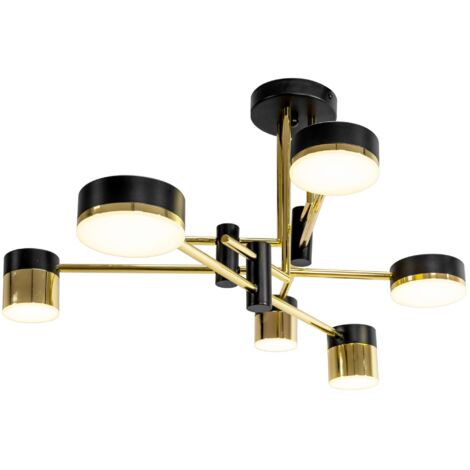 LAMPE SUSPENDUE APP1002-6C NOIR OR LED 6-POINTS DE LUMIÈRE 45W 78X78X37,5CM (1/5)