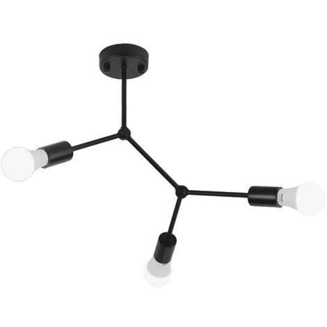 LAMPE SUSPENDUE APP736-3C NOIR 3-POINTS DE LUMIÈRE E27 40X40X45CM (1/5)