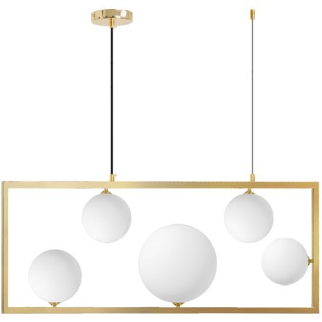 LAMPE SUSPENDUE APP1020-5CP OR 5-POINTS DE LUMIÈRE G9 12X80X29,5X50-120CM REGLABLE (1/5)