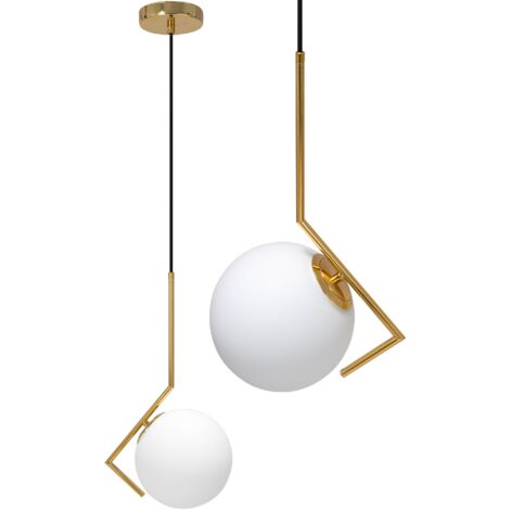 LAMPE SUSPENDUE APP429-1CP MODERNE VERRE OR 1-POINTS DE LUMIÈRE E27 19X27X46,5X106,5CM REGLABLE (1/5)